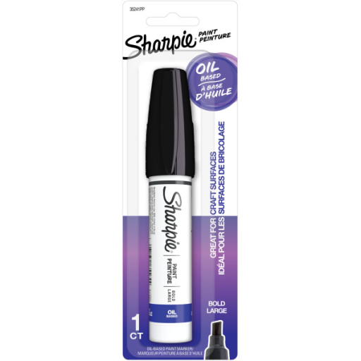 Sharpie Oil-Based Paint Marker, Bold Point, Black, 1 Count