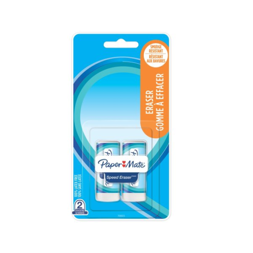 Paper Mate Speed Eraser, Smudge-Resistant and Latex-Free Erasers, 2 Count