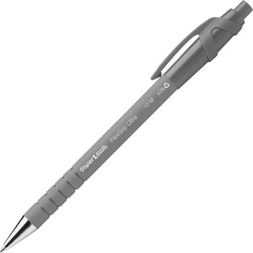 Paper Mate FlexGrip Ultra Retractable Ballpoint Pen, Medium Point (1.0 mm), Black, 1 Unit