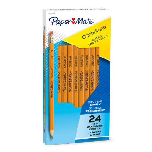 Paper Mate Canadiana Woodcase Pencils, HB #2, 24 Count