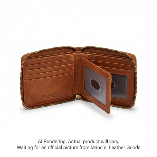 Zippered RFID Billfold w/ Passcase