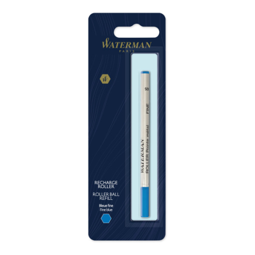 Waterman Rollerball Pen Refill, Fine Point, Blue Ink, 1 Count