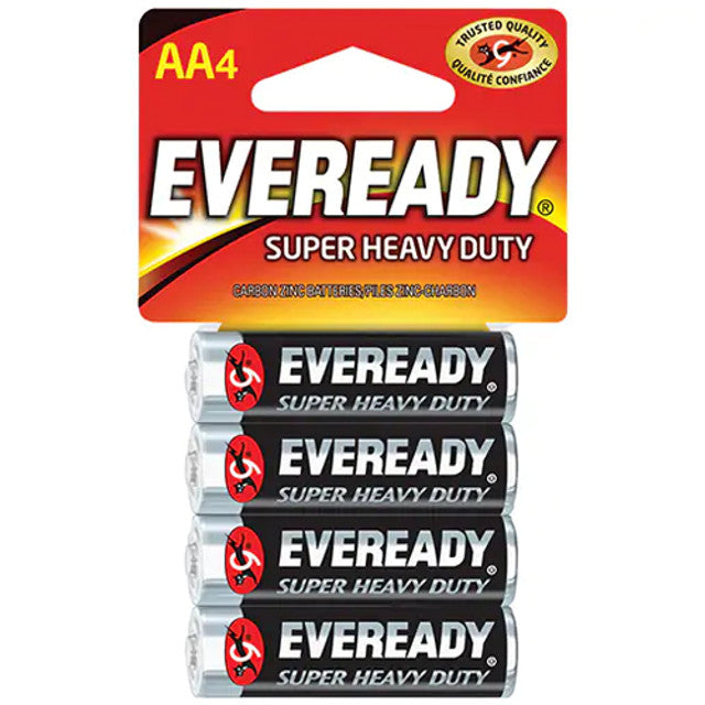 AA Eveready Super Heavy Duty Batteries (4 Card)
