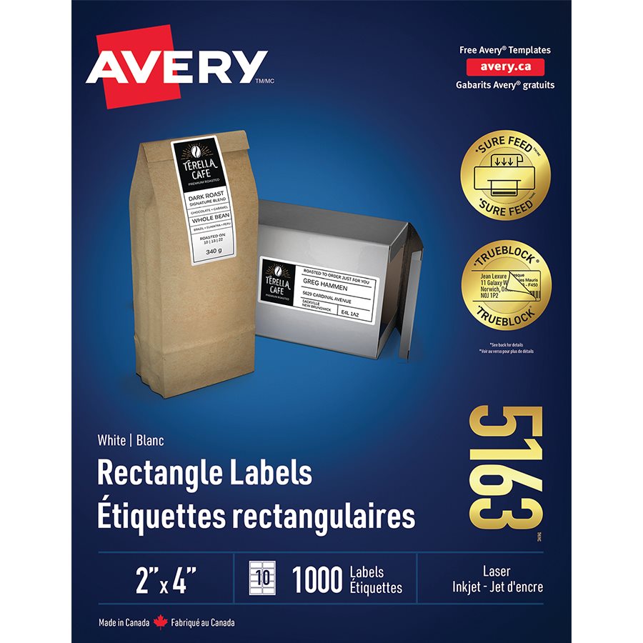 White Rectangle Labels