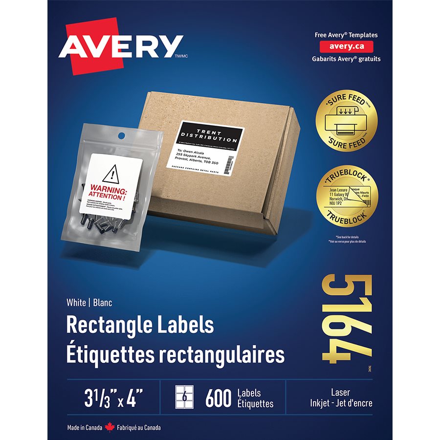 White Rectangle Labels