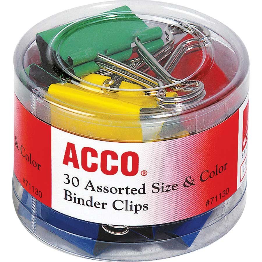 Foldback Clips Assorted Colours