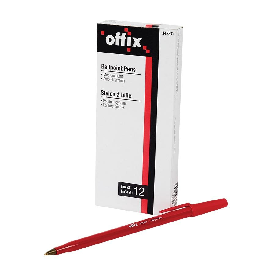 Offix® Ballpoint Pens (Box of 12)