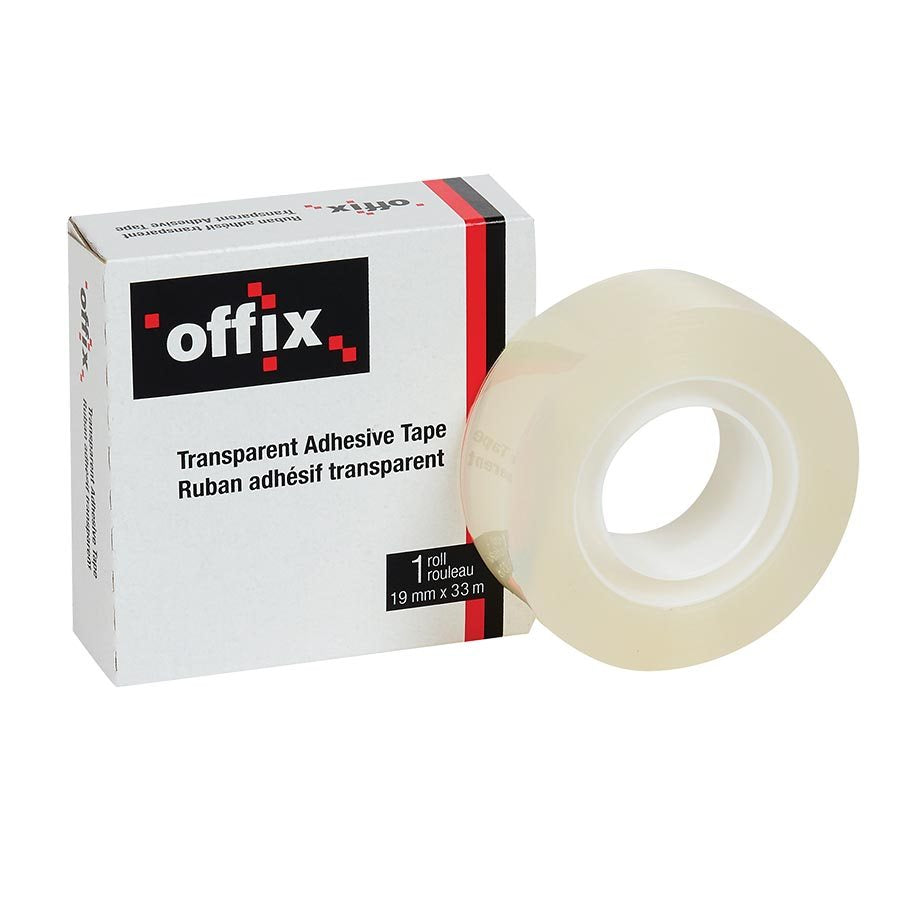 Offix® Transparent Adhesive Tape Refill 19mm x 33m
