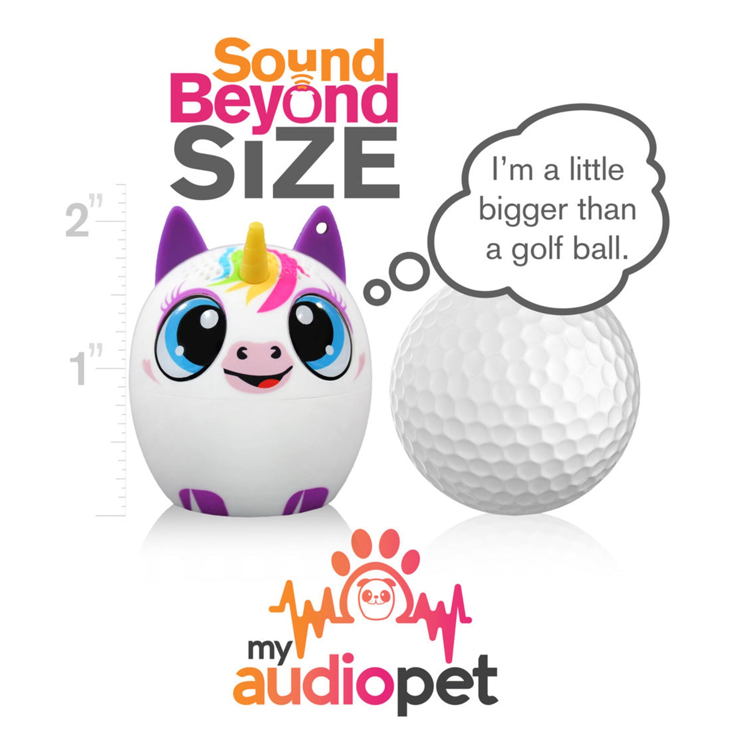My Audio Pet Bluetooth Speaker Unicorn – Unichord Tws & Lanyard Included 3 Watts Built In Mic Selfie Remote