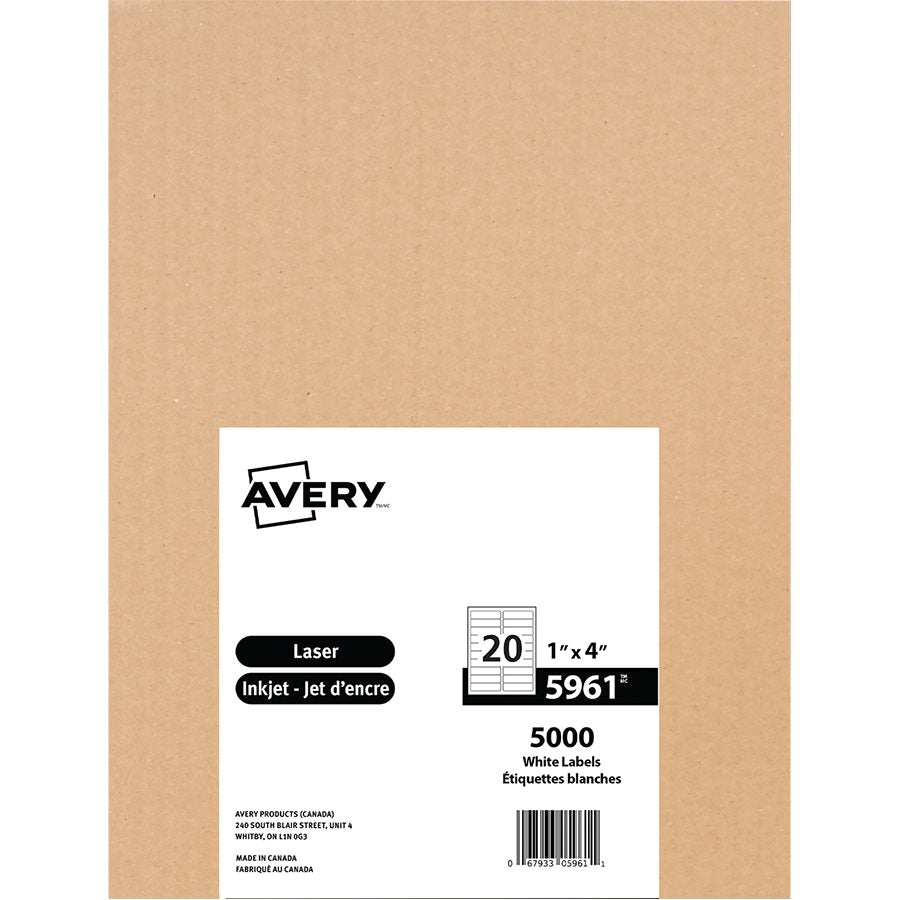 Easy Peel® White Rectangle Labels