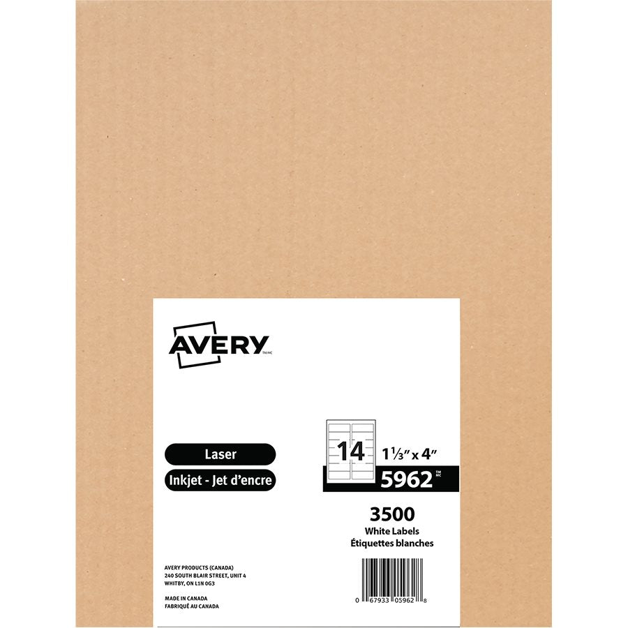 Easy Peel® White Rectangle Labels