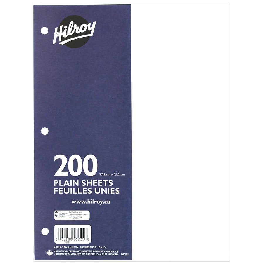 Loose Leaf Sheets - Package of 200.