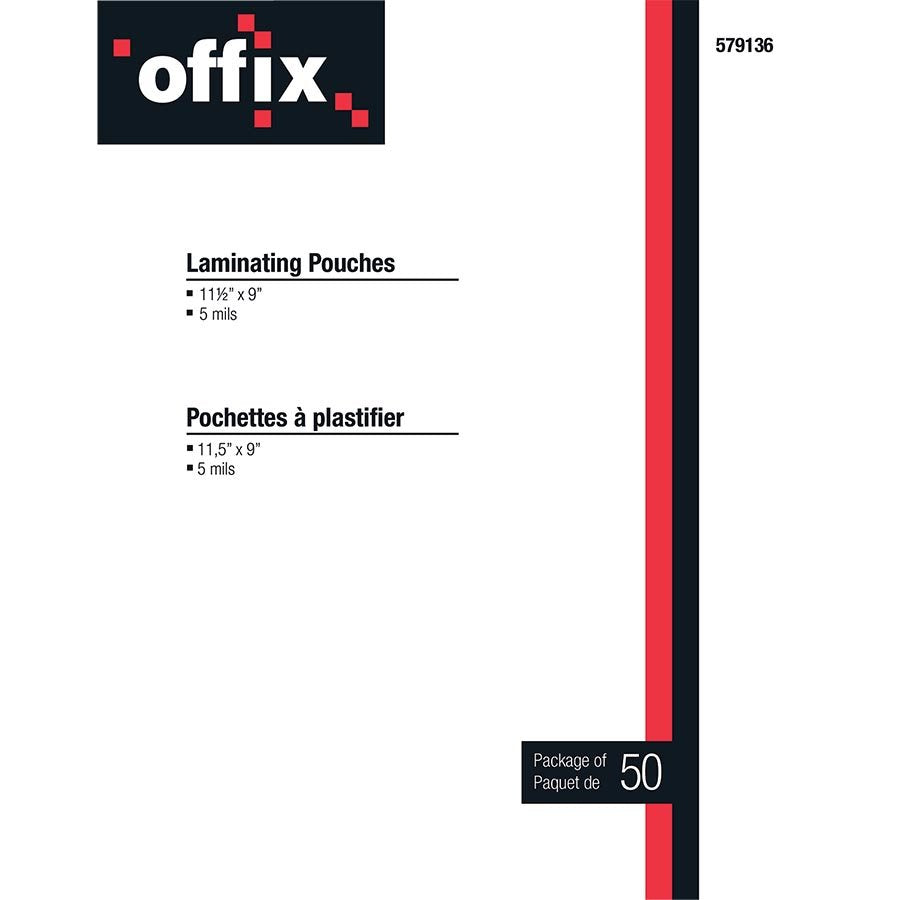 Offix® Laminating Pouches 5mil (50)