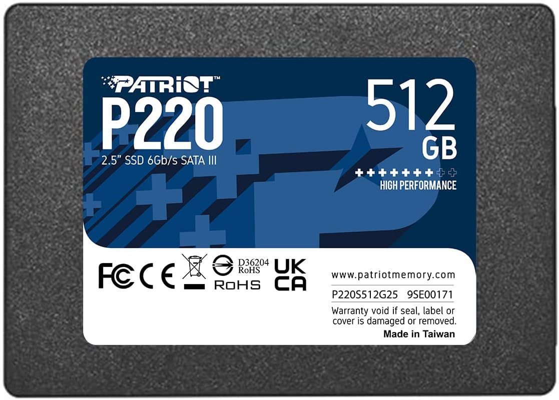 Patriot P220 512GB SATA 3 2.5" SSD