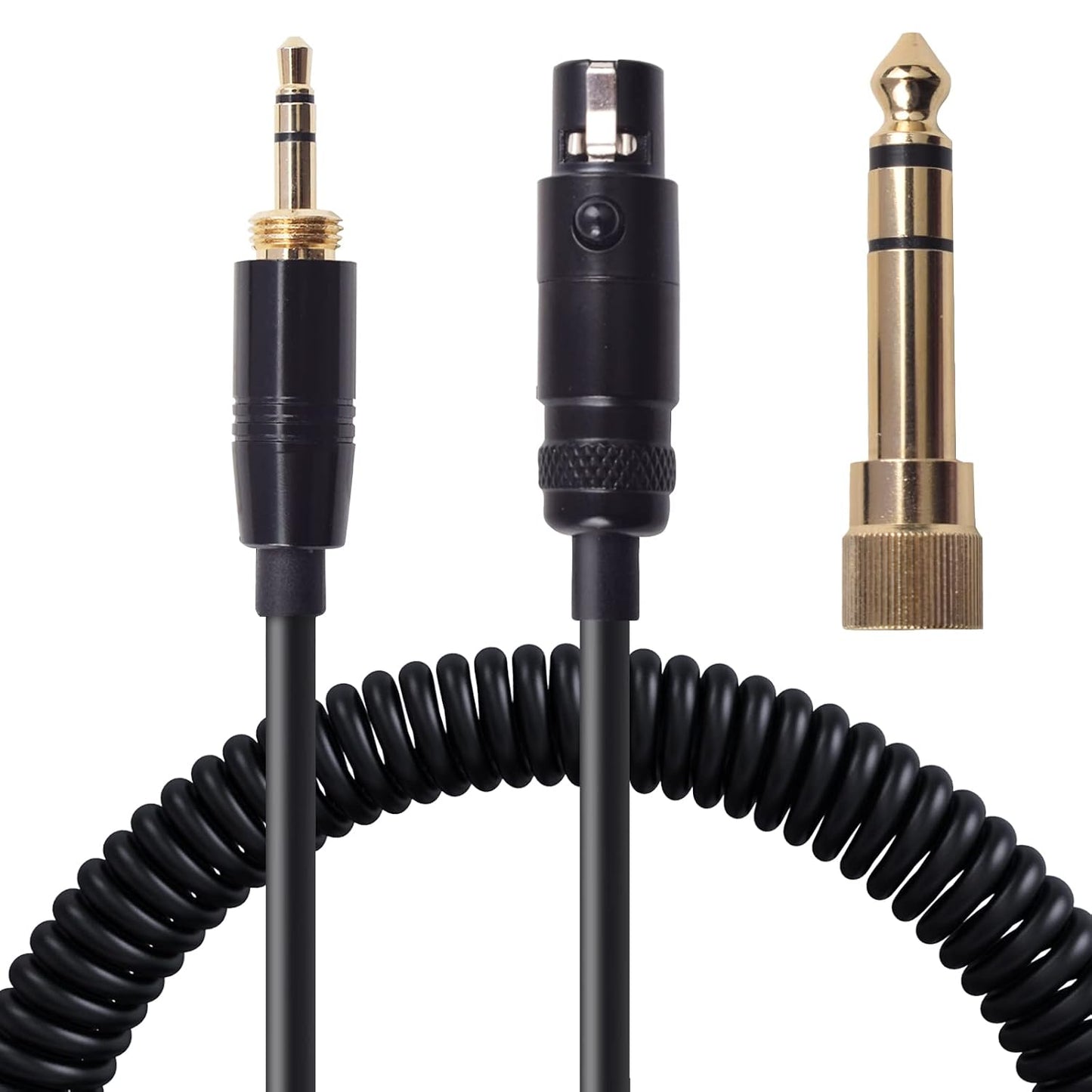 K240 Replacement Coiled Audio Cable Cord for AKG K240 K240S K240 MKII - Q701 K702 K712 K141 K171 K181 K271 K271S K371 K241 K175 K275 K712 PRO K553 MKII M220 Headphone