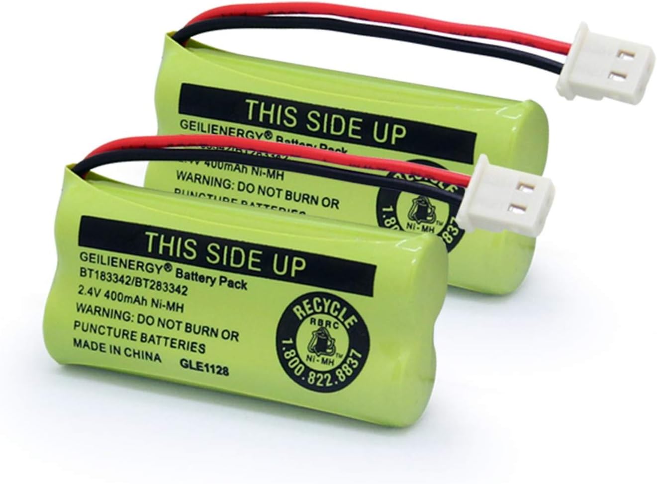Replacement Phone Battery BT162342 / BT262342 BT166342/BT266342 BT183342/BT283342 Compatible with Vtech AT&T Cordless Telephones CS6114 CS6419 CS6719 EL52300 CL80111(Pack of 2)