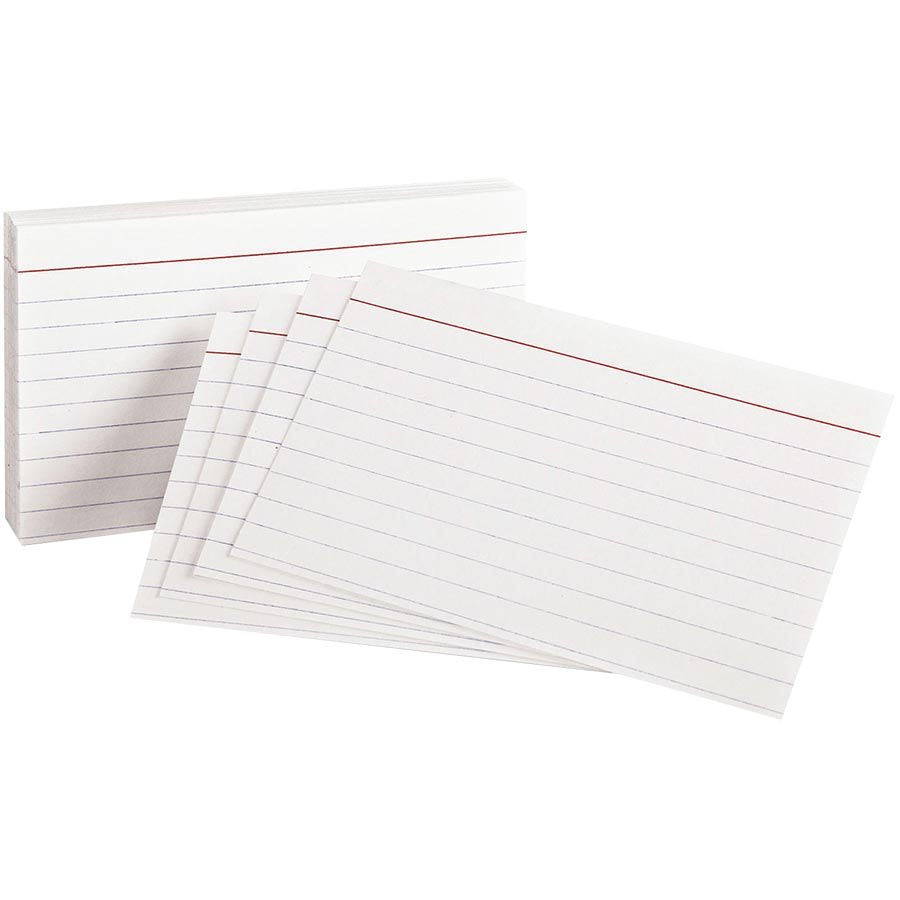 White Index Cards