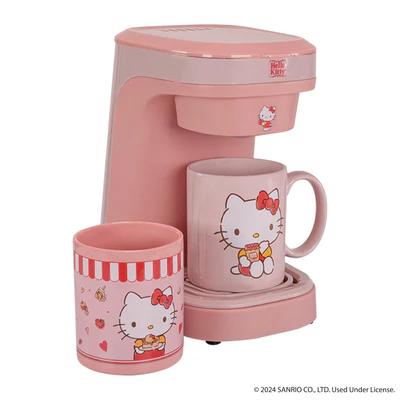 Coffee Maker W/2 Mugs Hello Kitty