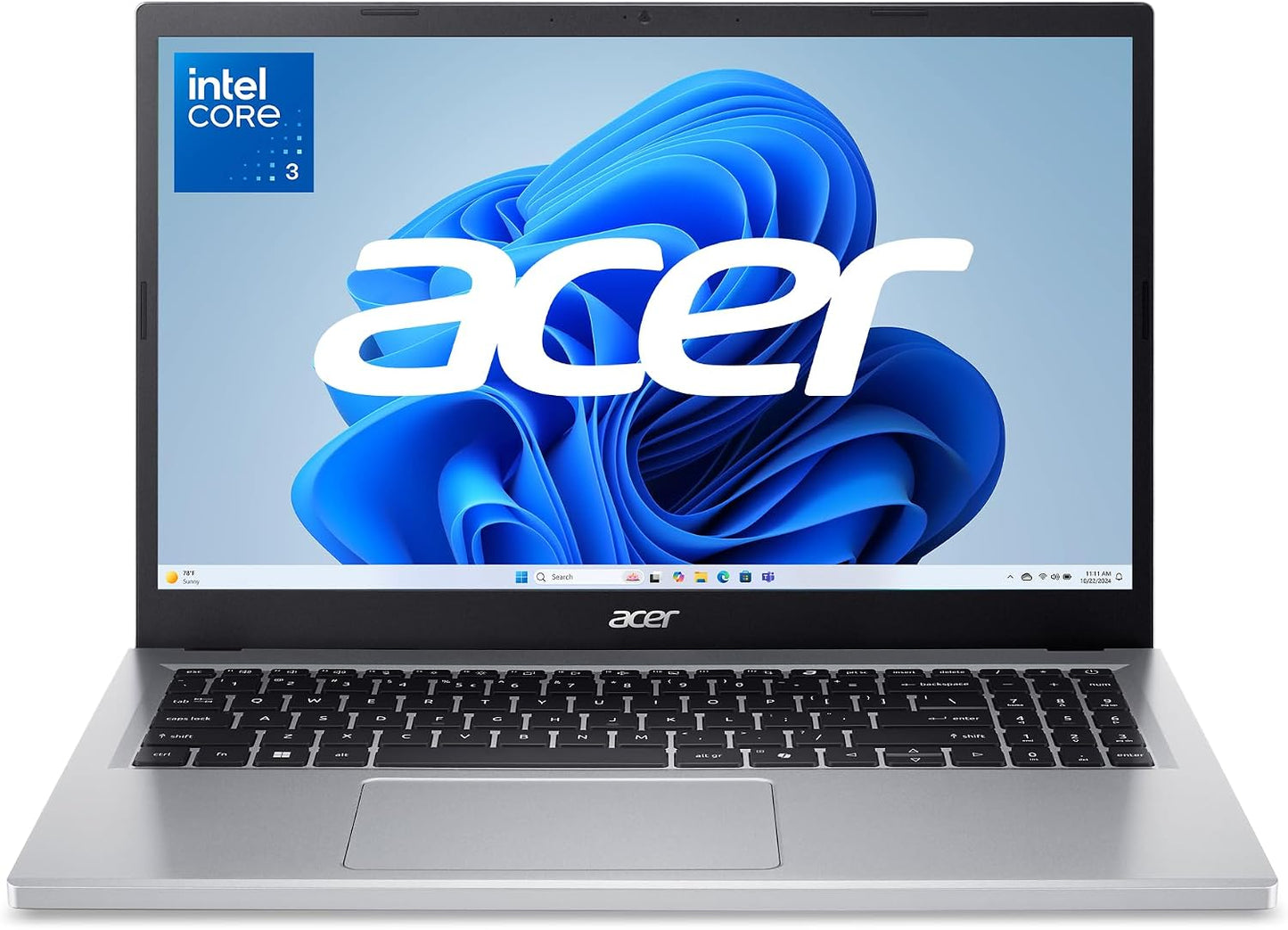 Acer Aspire Go 15 15.6'' Laptop, Intel Core 3 N355, 8 GB RAM, 128 GB SSD, Windows 11 Home in S Mode