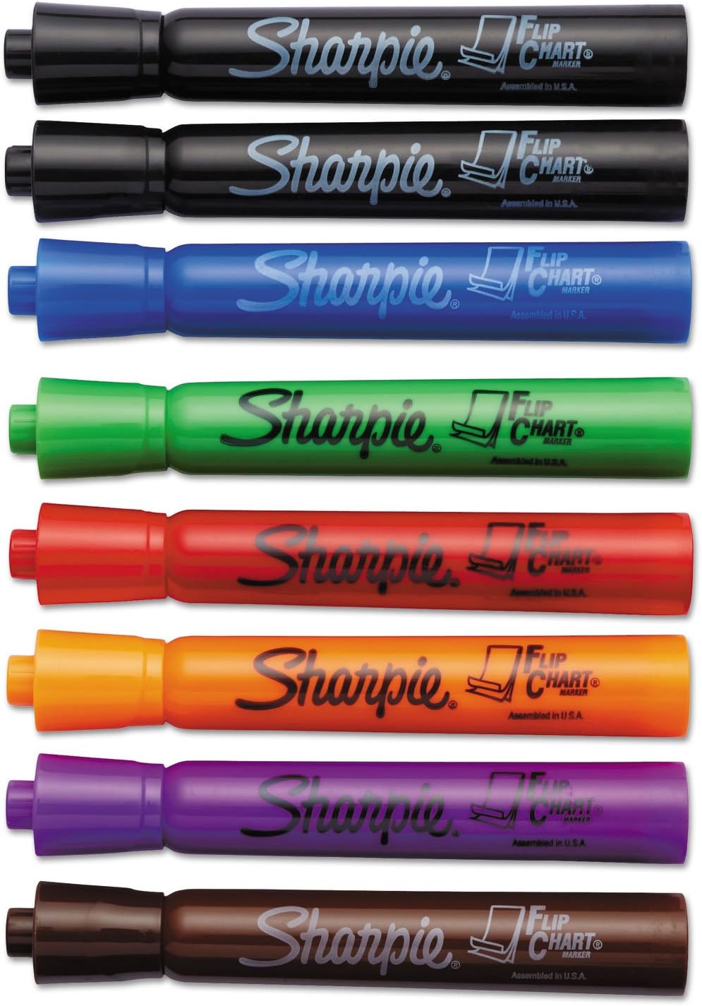 Sharpie FLIP CHART Marker Flipchart, Marker Bullet, Box of 8, Assorted (22478)