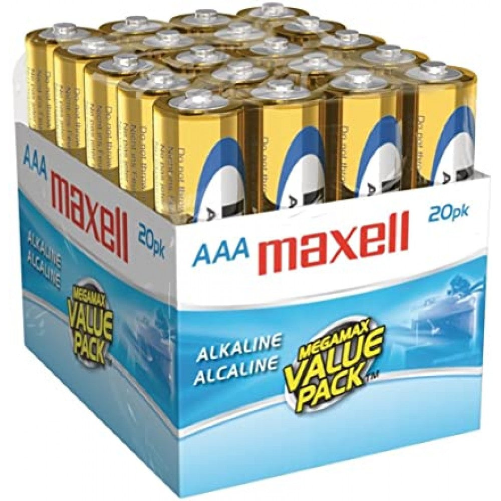 Maxell 723849 Ready-to-go Long Lasting and Reliable Alkaline Battery AAA Cell 20-Pack