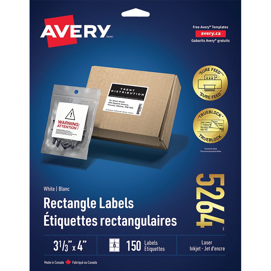 White Rectangle Labels