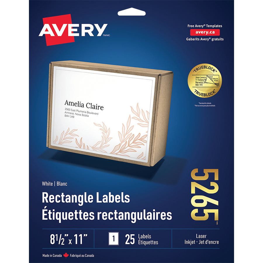 White Rectangle Labels