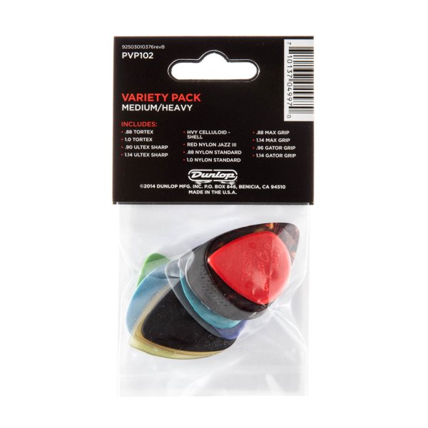 Dunlop Guitar Pick Variety Pack (12/pack) Med/Hvy