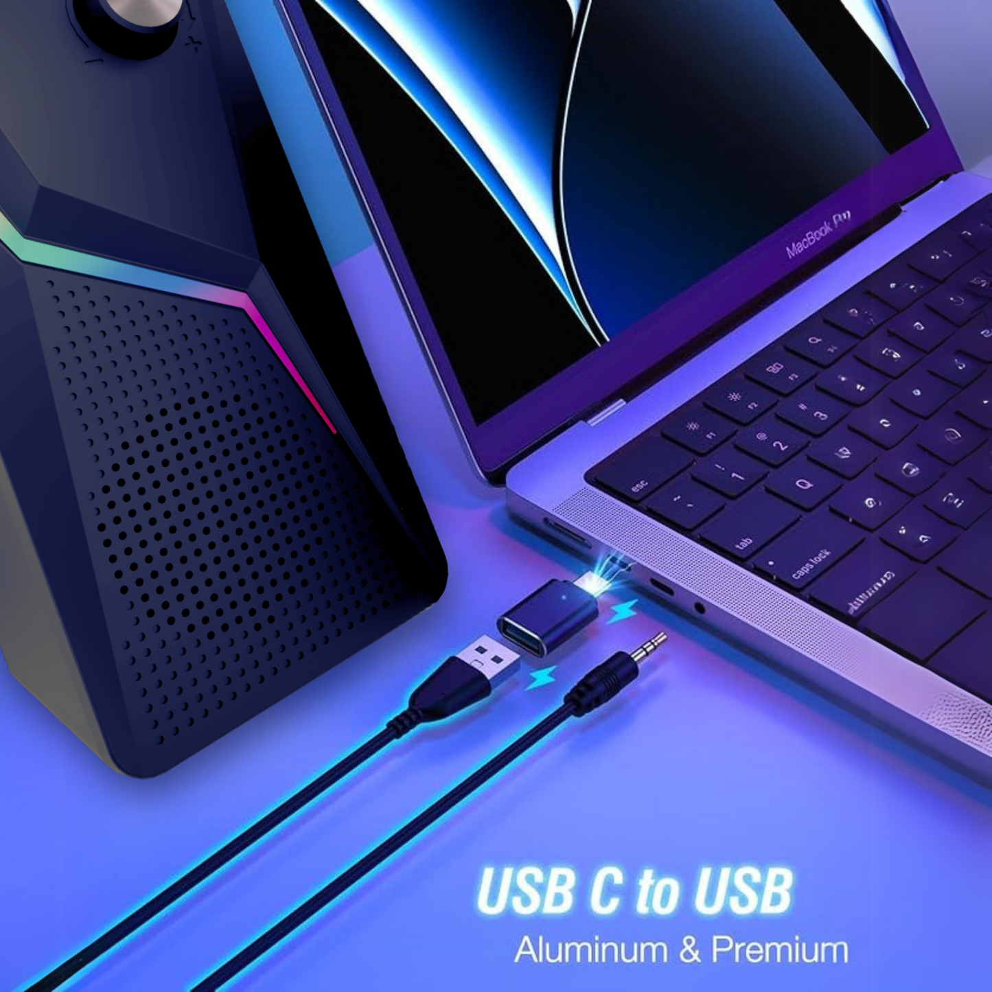 LDAS - A8 Computer Speakers for Desktop Monitor, USB/USB-C Powered PC Speakers