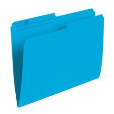 Reversible Coloured File Folders (Box of 100) - Letter Size