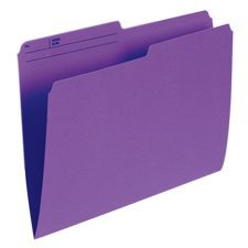 Reversible Coloured File Folders (Box of 100) - Letter Size