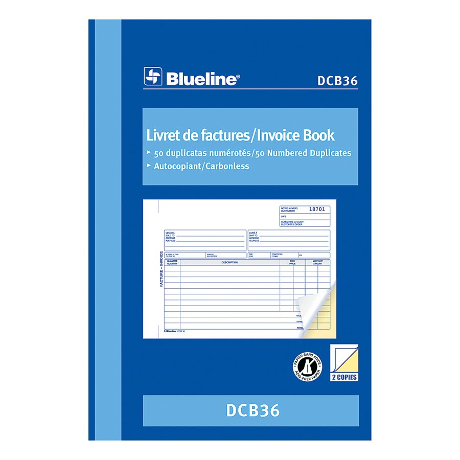 Invoice Book 5-3/8 x 8 in., duplicate DC31/DCB36