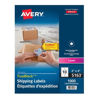 5163 WHITE, TRUEBLOCK, 4" X 2", PERMANENT, 100 SHEETS/BOX,