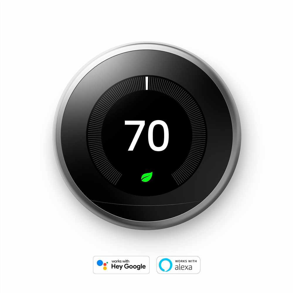 Nest Learning Thermostat Third Generation Stainless Steel