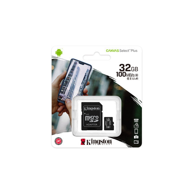 Kingston - 32GB microSDHC Canvas Select Plus Class 10 Flash Memory Card SDCS2
