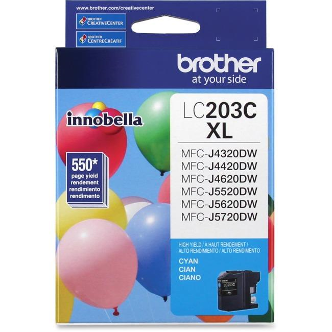 Brother LC203CS Innobella Cyan Ink Cartridge, High Yield (XL Series)