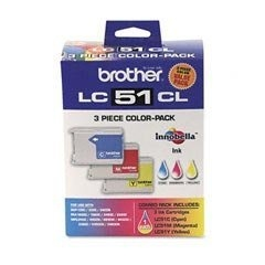 Brother LC513PKS 3-Pack of Innobella Ink Cartridges Colour (1 each of Cyan, Magenta, Yellow), Standard Yield