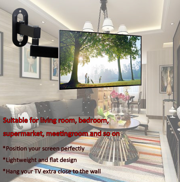 Wall mount LCD TV telescopic rotating wall mount 12-26 inch universal