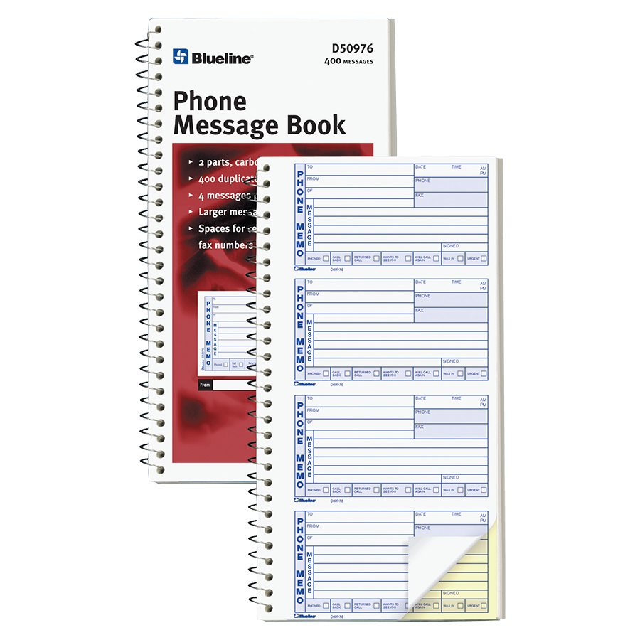 Phone Message Book 2 Pack