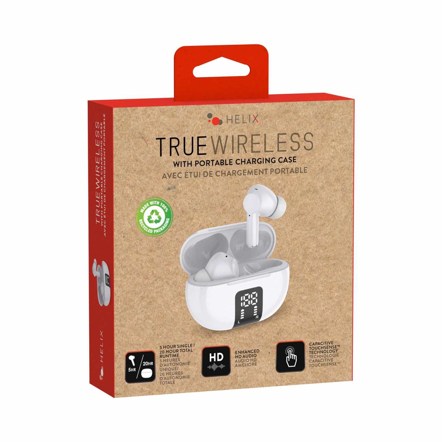 Helix/Retrak Premium True Wireless Earbuds White