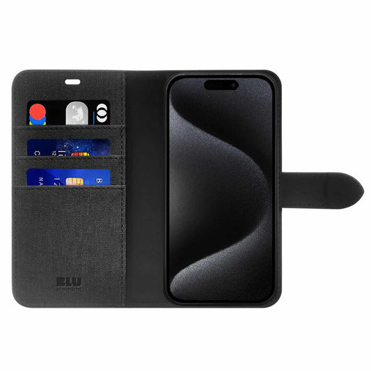 Blu Element Folio 2-in-1 Case Black for iPhone 16