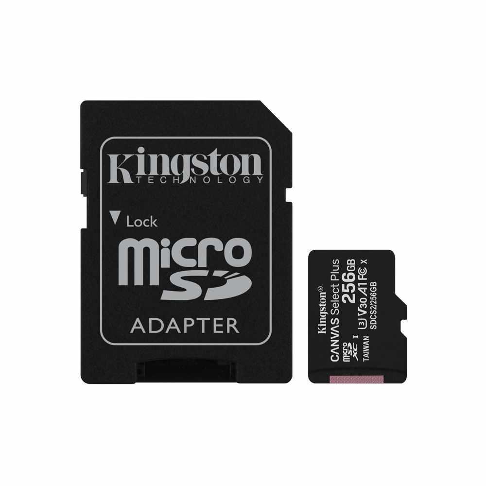 Kingston - 256GB microSDXC Canvas Select Plus Class 10 Flash Memory Card SDCS2