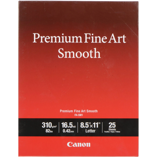 FA-SM1 Premium Fine Art Smooth, LTR (25 sheets/pkg)