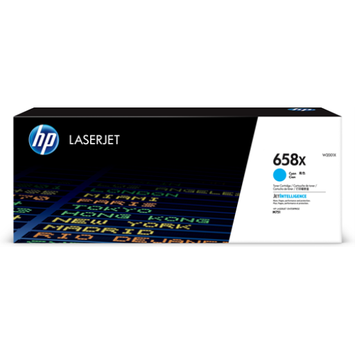 HP 658X Cyan LaserJet Toner Cartridge