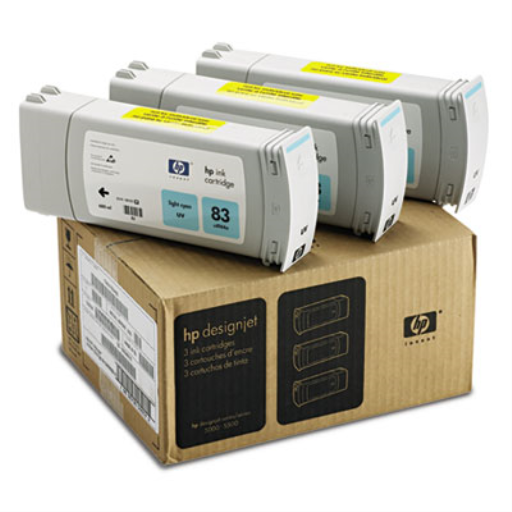 C5076A HP #83 LIGHT CYAN UV 3 INK MULTI PACK