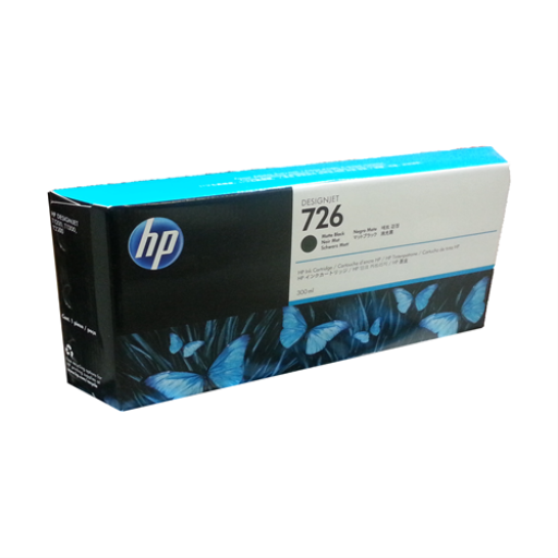 HP 726 300ml Matte Bk Designjet Ink Crtg