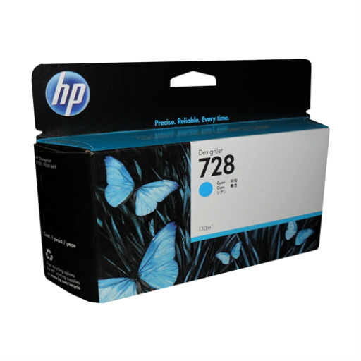 HP 728 130-ml Cyan Ink Crtg