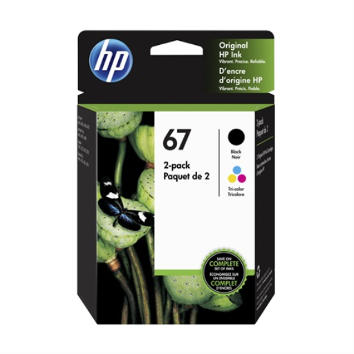 HP 67 Clr/Blk Original Ink Crtg 2-Pk