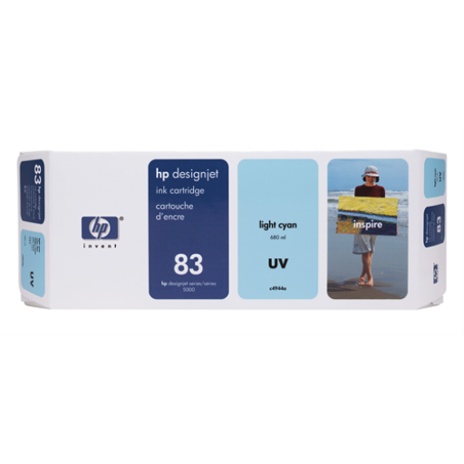 HP No. 83 UV Light Cyan Ink Cartridge