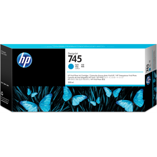 HP 745 300-ml Cyan Ink Cartridge